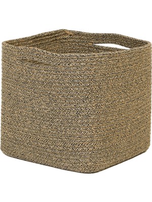 AKS Ocean Home Textile Siyah Kırçıllı Jüt Halat Sepet 30 x 30 x 30 cm