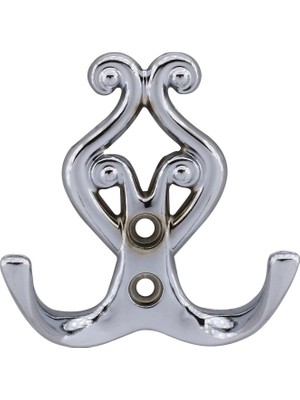 AKS BADEM10 Sırma Askı Metal Vestiyer Duvar Dolap Elbise Askısı Krom Renk Mobilya Kapı Askılığı Aparatı