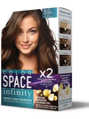 AKS Color Space Infınıty Set Saç Boyası 6.0 Koyu Kumral