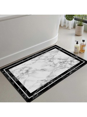 AKS Monnhein Banyo Paspası, Yumuşak Banyo Halısı, Kaymaz Dot Tabanlı, Su Emici, Makinede Yıkanabilir - 60 x 100 cm