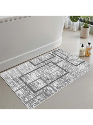 AKS Monnhein Banyo Paspası, Yumuşak Banyo Halısı, Kaymaz Dot Tabanlı, Su Emici, Makinede Yıkanabilir - 40 x 60 cm
