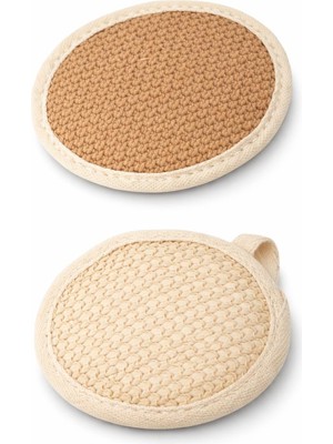 2’li Paket Bambu Duş Lifi, Tek Yüzeyli Oval Askılı Banyo Lifleri, Hassas Ciltler Için Doğal Vücut Temizleme, Nazik Peeling ve Masaj Etkili Banyo Aksesuarı