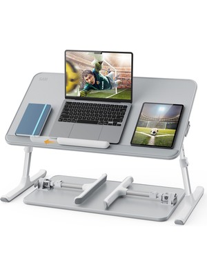 AKS Bix Saiji AL33 Yükseklik ve Açı Ayarlı Laptop Standı Ergonomik ve Katlanabilir Çekmeceli Çalışma Masası