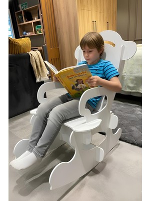 AKS Arion Sandalye |%100 Mdf Kalitesi | Sallanabilir | Beyaz Renk