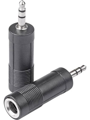 AKS 3.5 mm Stereo Erkek/1 Di̇şi̇ 6.3 mm Jack (6.3 Mm-3.5mm Çevi̇ri̇ci)