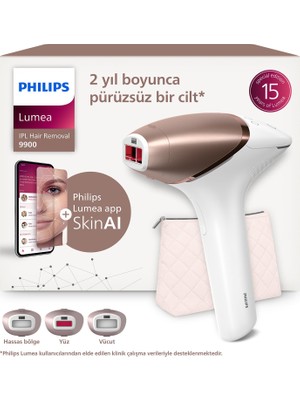 AKS Philips Lumea 9900 Serisi BRI953/01 Ipl Tüy Alma, Skinaı Uygulama,vücut,yüz ve Bikini,3 Başlık,çanta