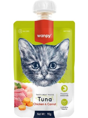 AKS Wanpy Taze Ton Balıklı&tavuklu Kedi Et Ezmesi 90 gr Tekli