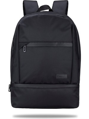 AKS Classone BP-IT900 Benevento Serisi 15,6"su Geçirmez Kumaş,su Geçirmez Fermuar, Laptop,notebook Sırt Çantası-Siyah