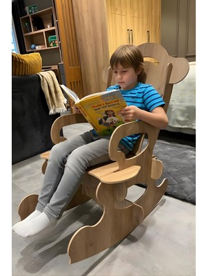 AKS Arion Sandalye |%100 Mdf | Sallanabilir ve Dayanıklı Çocuk Sandalyesi | Ahşap Renk
