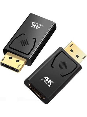 AKS Daytona A4946 4K Destekli Displayport HDMI Çevirici Dönüştürücü Adaptör x 2 Adet