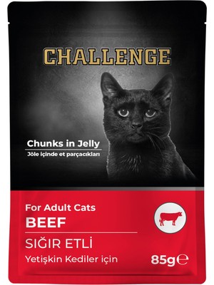 AKS Challenge Konserve Kedi Pouch Sığırlı 85 gr