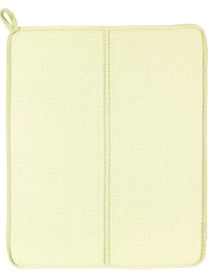 AKS Bulaşık Kurutma Matı Tezgah Üstü Bulaşık Suyu Emici 44X33CM Kurutucu Bulaşık Altlığı (Krem, 17CMX13CM)