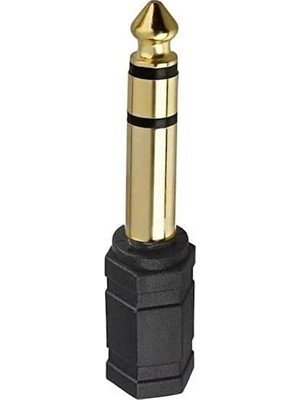 AKS Aux Amfi Giriş Çevirici Stereo Amfi Giriş Çevirici 3.5 mm Dişi 6.35 mm Erkek Çevirici Kulaklık Jack Piyano Çevirici