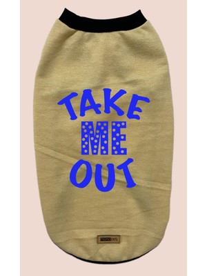 AKS Monopetz Yeni Sezon Köpek ve Kedi Kıyafeti - Açık Sarı (Taş) Take Me Out S Beden