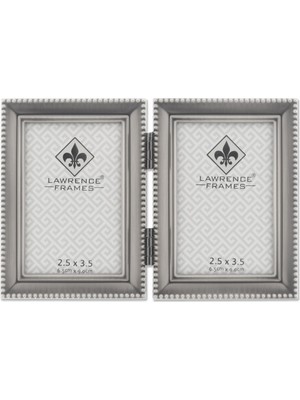 AKS Lawrence Frames Kalay Resim Çerçevesi, Menteşeli, 2 x 3 Cm, Antik Görünüm, Inci Kenarlı