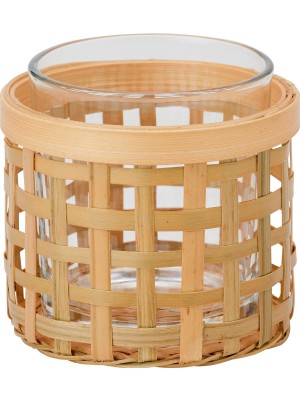 Hobiurun Tealight mumluk, bambu, 8 cm