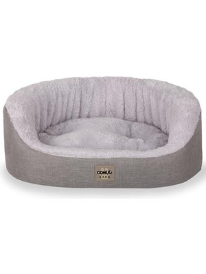 AKS 68X80X22 cm Boyutunda Açık Gri Kedi ve Köpek Yatağı, Yumuşak ve Yıkanabilir