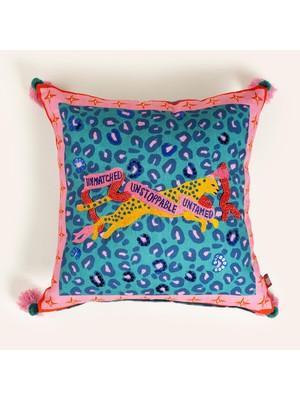 AKS Ghunı Yeşil Pamuk Dolgulu Kırlent 50X50 cm