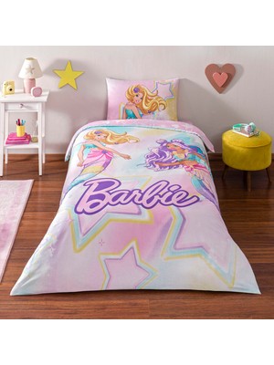 AKS Taç Lisanslı Barbie Mermaid Tek Kişilik Pamuk Nevresim Takımı