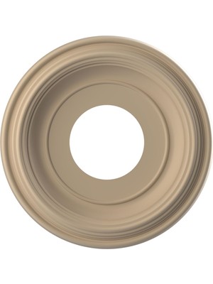 AKS Ekena Millwork CMP10TRGBE Geleneksel Termoform Pvc Tavan Madalyonu (5 1/2 Cm'ye Kadar Kanopilere Uyar), 10" Od, Ultracover Saten Smokey Bej