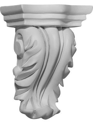AKS Ekena Millwork COR04X02X05BL 4 1/4-Inç G x 2 5/8-Inç D x 5 3/4-Inç Y Blackthorne Corbel, Beyaz