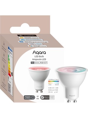 AKS Aqara Akıllı LED Spot Ampül (Rgb Cct, GU10, 30W, 450LM) T2 LB-L03D (Apple Home Destekli)