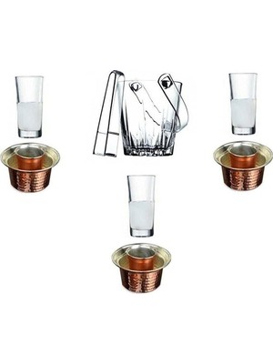 AKS Aybaba Store Rakı Ehlikeyf Buz Kovası Set 8 Parça 3 Kişilik 8697JH54748490573