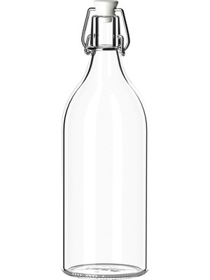 AKS Ikea Korken Şeffaf Cam Şişe, Tıpalı, Yağ, Sirke, Içecek, Bira, Su, Kombucha, Kefir, Soda Için Sallanan Şişeler, (481 Ml)