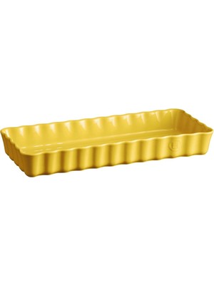 AKS Emile Henry Tart-Börek Fırın Kabı Dikdörtgen 36.5 x 15 cm Mat Sarı/provence Yellow