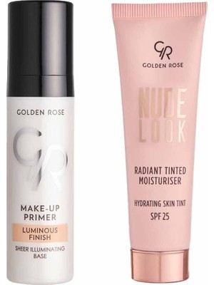 AKS Golden Rose Make Up Primer Makyaj Bazı ve No: 02 Medium Tint Renkli Nemlendirici Seti