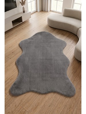 Colore Home Puffy Gri Post Halı Gri Yumuşak Peluş Halı