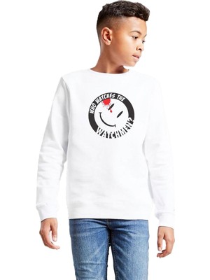 AKS Tshirthane Watchmen Who Watches The Watchmen Beyaz Çocuk 2ip Sweatshirt P23581S2390, 13-14 Yaş