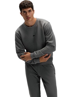 AKS Ellesse Pamuklu Regular Fit Bisiklet Yaka Logolu Sweat Erkek Sweat EM556