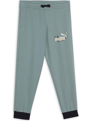 AKS Puma Sandy Adventures Sweatpants Erkek/unisex Eşofman Altı, Green Moon, 5-6yaş