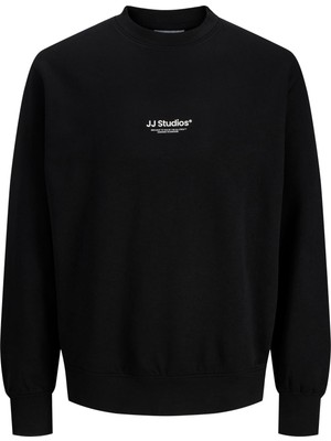 AKS Jack & Jones Jjesoho Sweatshirt, L, 12278791, Black, Erkek