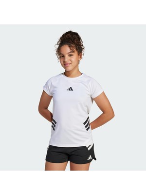 AKS Adidas Kız Çocuk Jg Spr Tee T-Shirt Whıte/black 11-12 Yaş