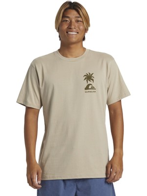 AKS Quiksilver Tropical Breeze Erkek Kahverengi Günlük Stil T-Shirt AQYZT09562-THZ0 Kahverengi M