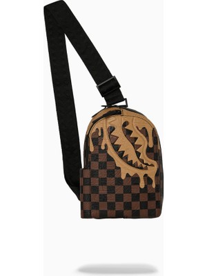 Sprayground Designer Drip Effect Desenli Çapraz Askılı Bel Çantası