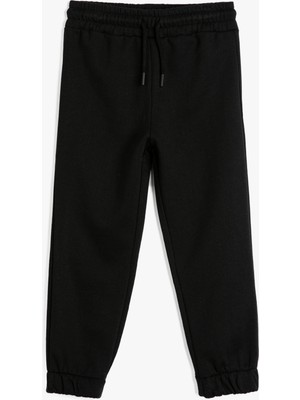 Koton Basic Jogger Eşofman Altı Beli Bağlamalı Şardonlu
