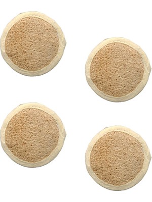 AKS 4 Adet Doğal Kabak Lifi Oval Yüz Kesesi Peeling