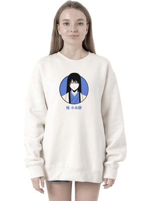 AKS Tshirthane Gintama Anime Kotaro Minimal Beyaz Kadın 2ip Sweatshirt P21180S1075, S