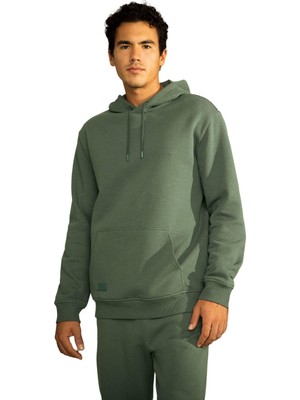 AKS Defacto Erkek Kapüşonlu Sweatshirt, Greeen, S