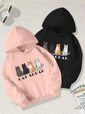 AKS Tarzsokak Renkli Kapşonlu Sweatshirt Çift Sevgili Kombinleri Couple Clothing, RENKLI-K25, S