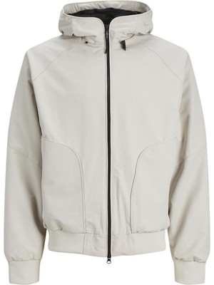 AKS Jack&jones Track Bomber Erkek Bej Kapüşonlu Ceket, L