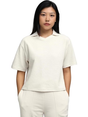 AKS Puma Kadın Puma Class Relaxed Polo Tee T-Shirt Alpine Snow S