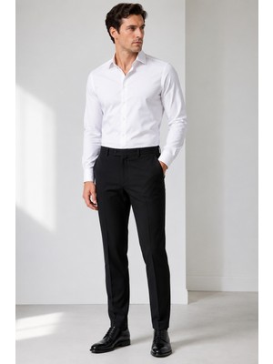 Sabri Özel Erkek Yan Cep Slımfit Pantolon SM24SW15014-SIYAH