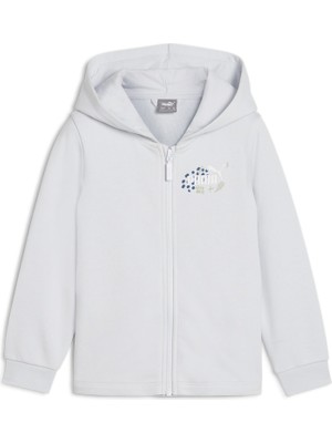 AKS Puma Erkek/unisex Ess+ Puma Fc Fz Hoodie-Silver Mist Sweat Jackets 7-8 Yaş