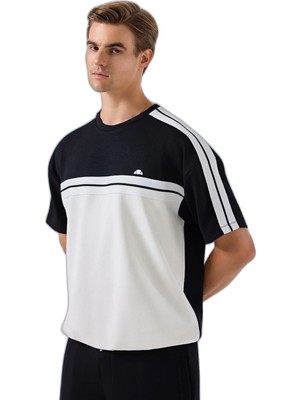 AKS Ellesse Logolu Modal Karışımlı Relaxed Fit T Shirt Erkek T Shirt 6SM5034