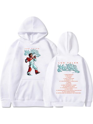 AKS Tarzsokak Beyaz Unisex Luh Tyler Bay Skii Streetwear Rahat Ropa Hombre Kapşonlu, BEYAZ-924, M