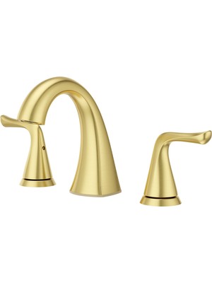 AKS Pfister LF049MALBG Willa 2 Saplı 20,32 cm Geniş Banyo Bataryası Fırçalanmış Altın